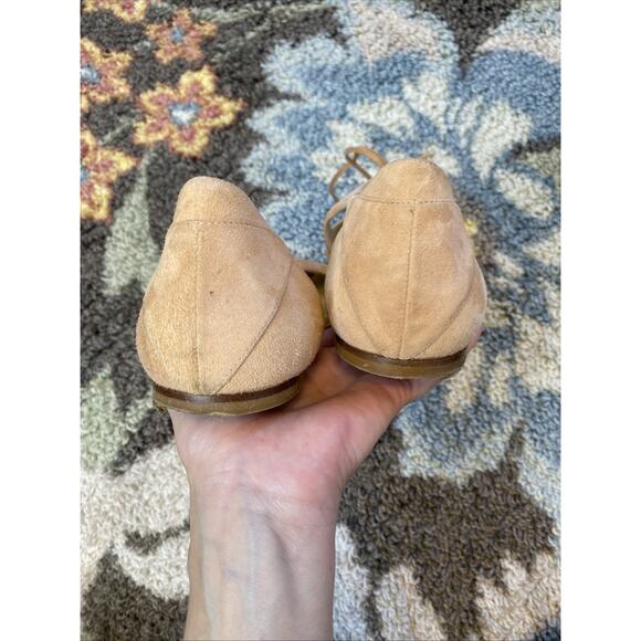 Jimmy Choo Shoes Womens EU 41 Vanessa Suede Pink Tan Pointed Toe Ballet Flat - Picture 3 of 10